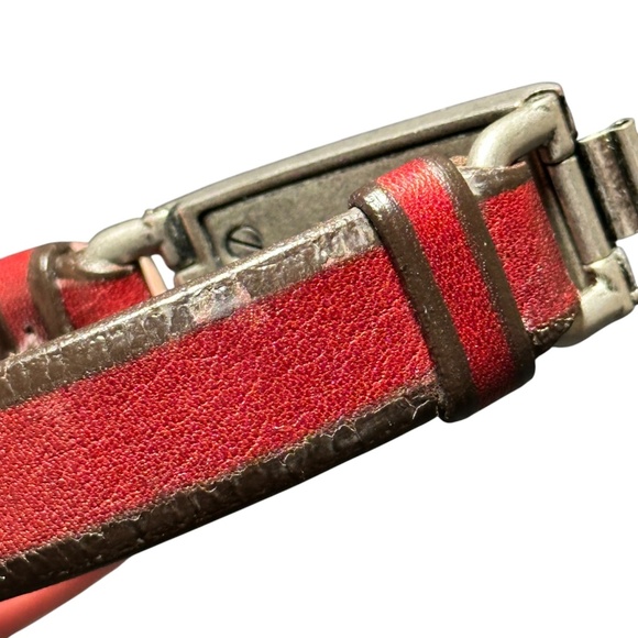 Prada License Plate Leather Cuff Bracelet - Unisex Style - Picture 7 of 9